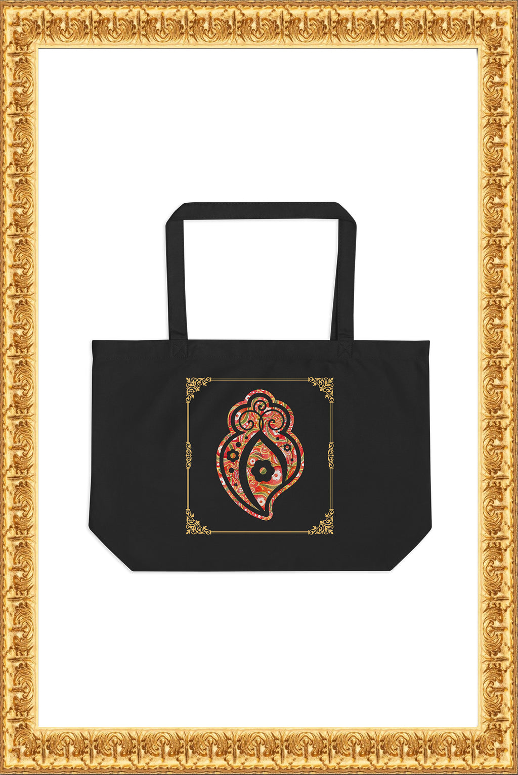 "Heart of Rainha" - Large organic tote bag