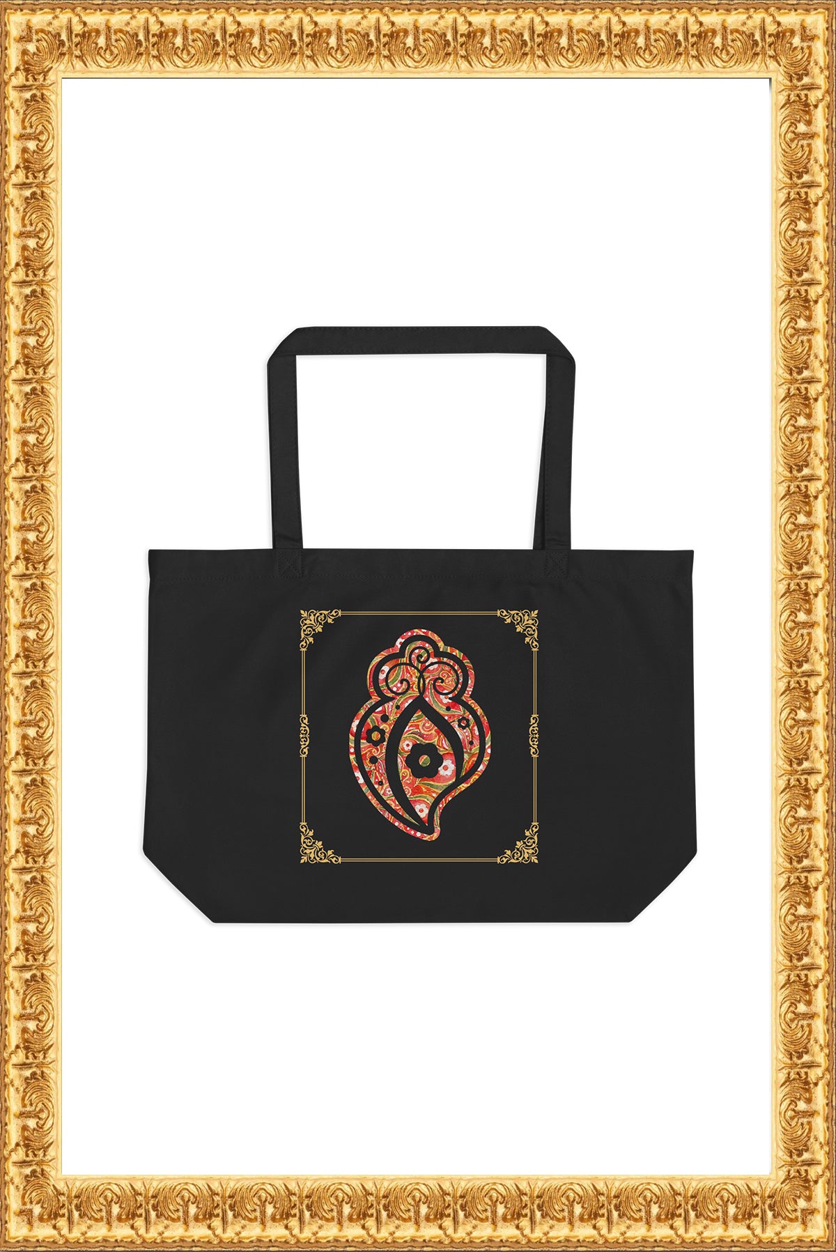 "Heart of Rainha" - Large organic tote bag