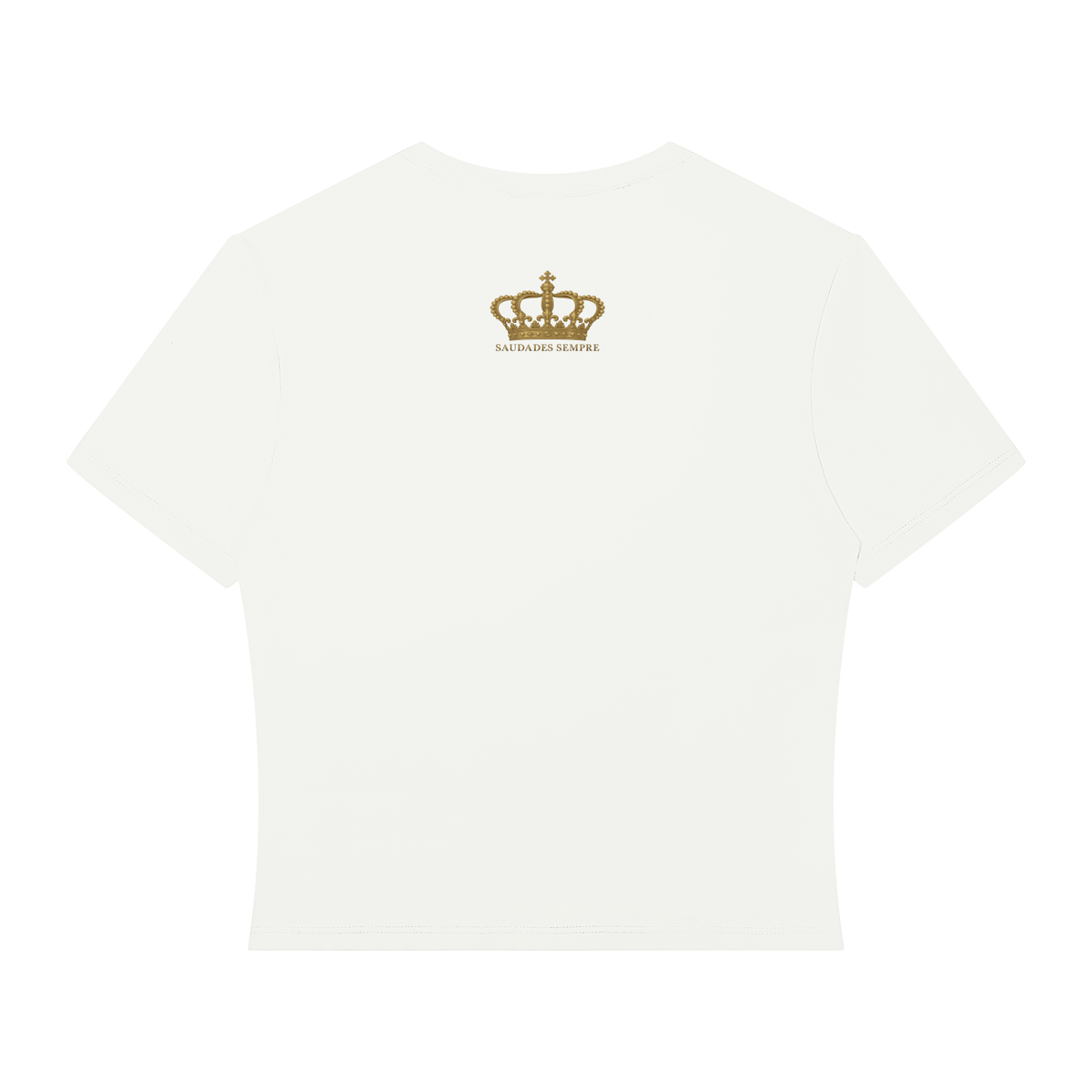 Saudades Sempre White Women’s Performance Crop T-Shirt