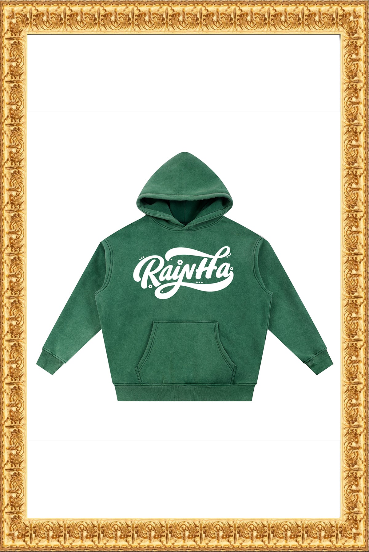 Rainha - Snow Wash Fleece Oversize Hoodie (Green)