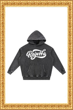 Rainha - Snow Wash Fleece Oversize Hoodie (Black)