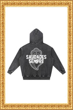 Rainha - Snow Wash Fleece Oversize Hoodie (Black)