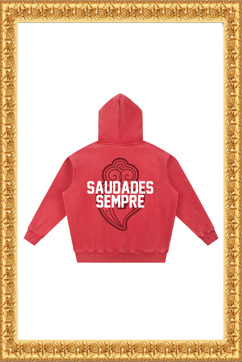 Rainha - Snow Wash Fleece Oversize Hoodie (Red)