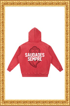 Rainha - Snow Wash Fleece Oversize Hoodie (Red)