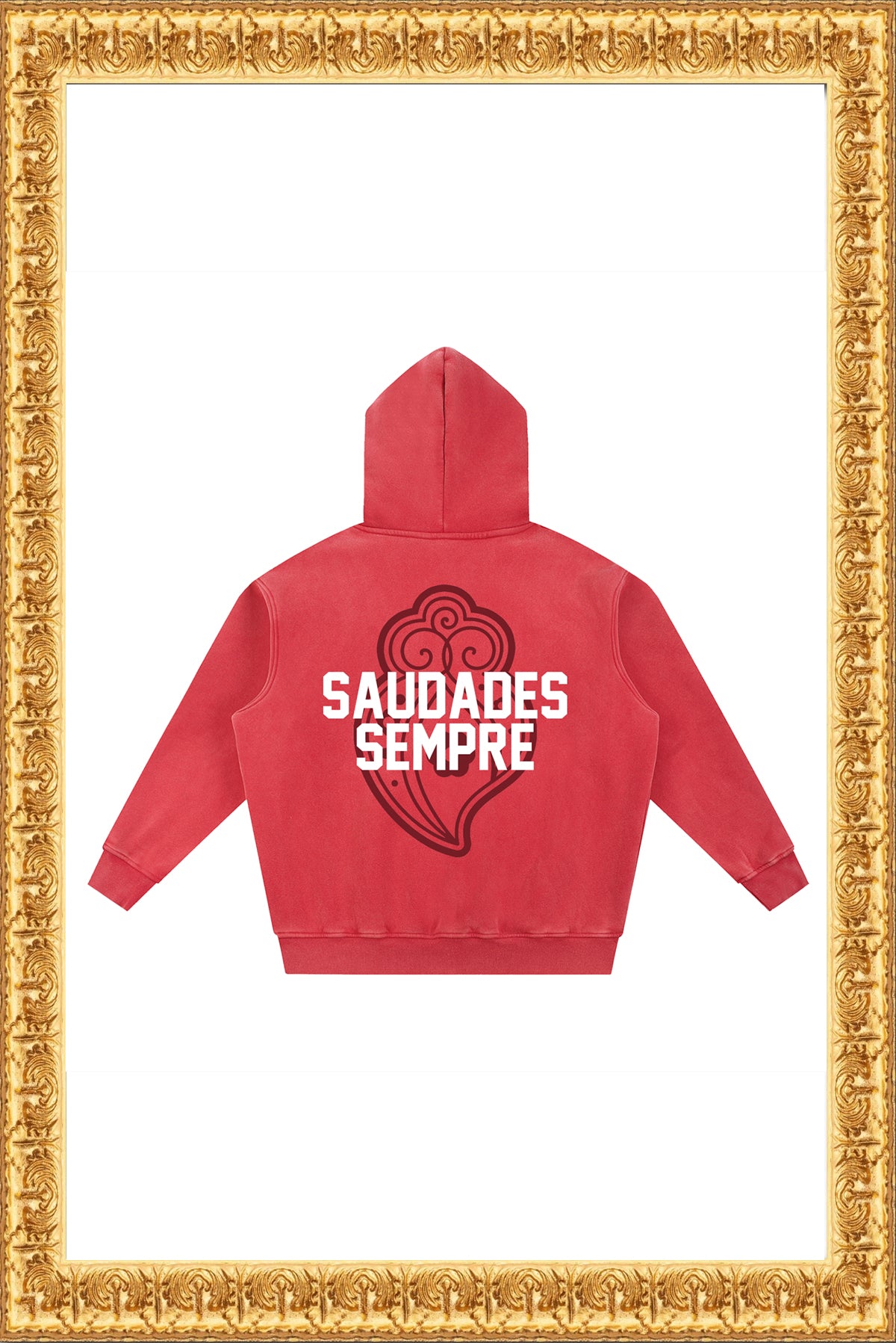 Rainha - Snow Wash Fleece Oversize Hoodie (Red)
