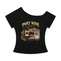 Port Wine Women’s Off-the-Shoulder T-Shirt