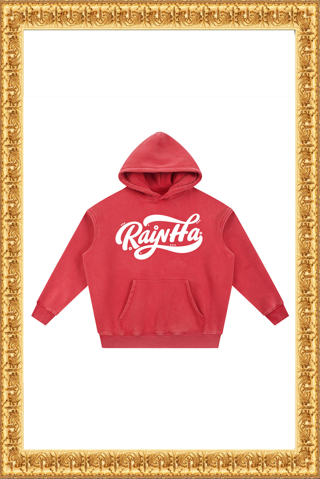 Rainha - Snow Wash Fleece Oversize Hoodie (Red)