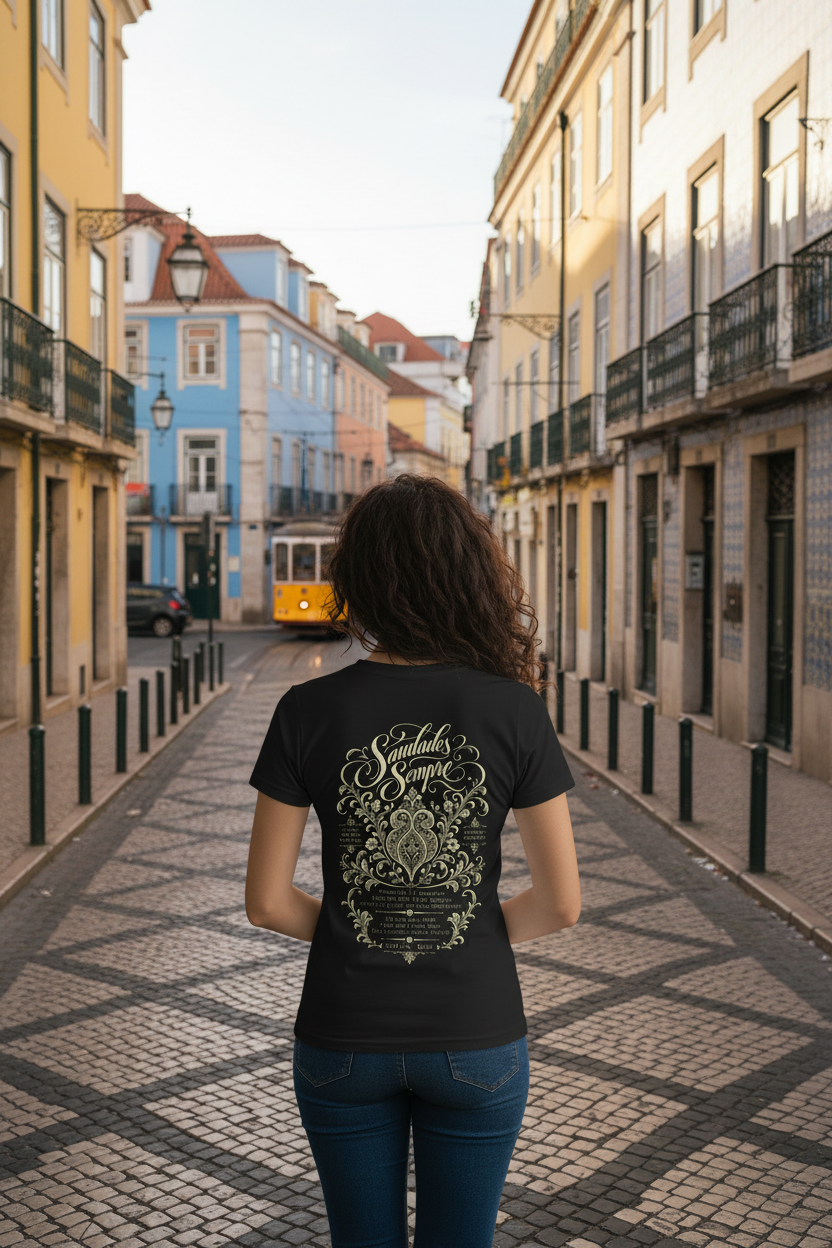 Saudades Sempre Viana Heart Women’s Slim Fit T-Shirt