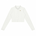 Saudades Sempre White Cropped Yoga Sports Jacket