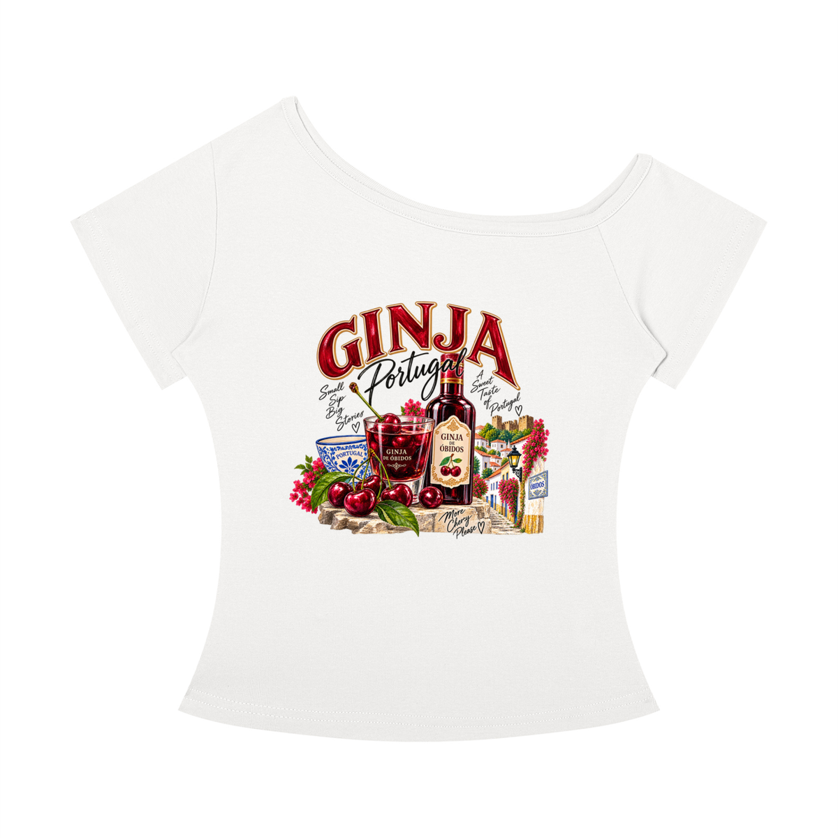 Ginja Portugal Women’s Off-the-Shoulder T-Shirt