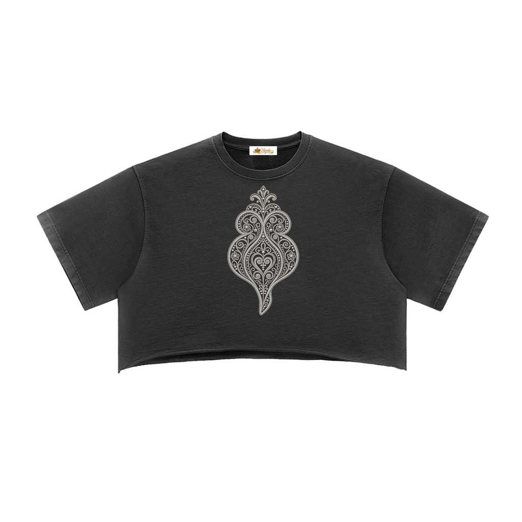Viana Heart Washed Crop Top