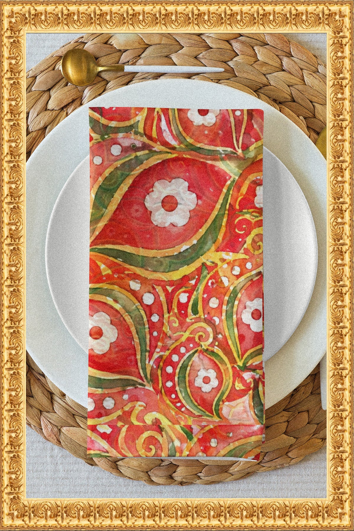 "Heart of Rainha" - Cloth napkin set
