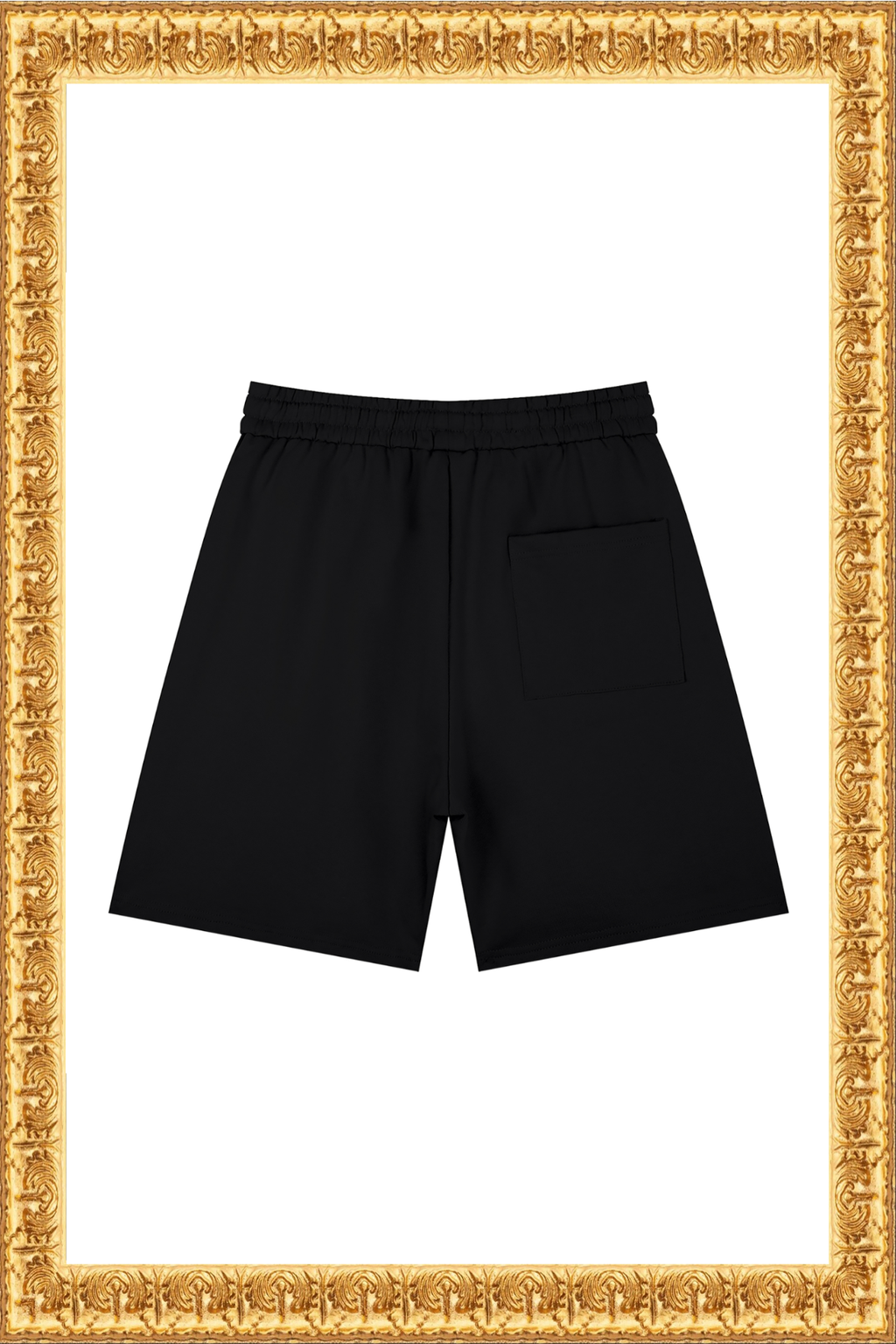 Born in Portugal - Loose Fit Drawstring Shorts (Black)