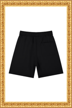 Born in Portugal - Loose Fit Drawstring Shorts (Black)