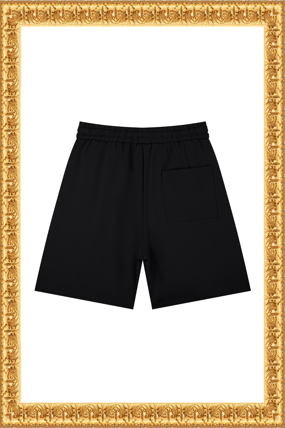 Born in Portugal - Loose Fit Drawstring Shorts (Black)