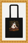 Cotton color tote bag inside the gold frame