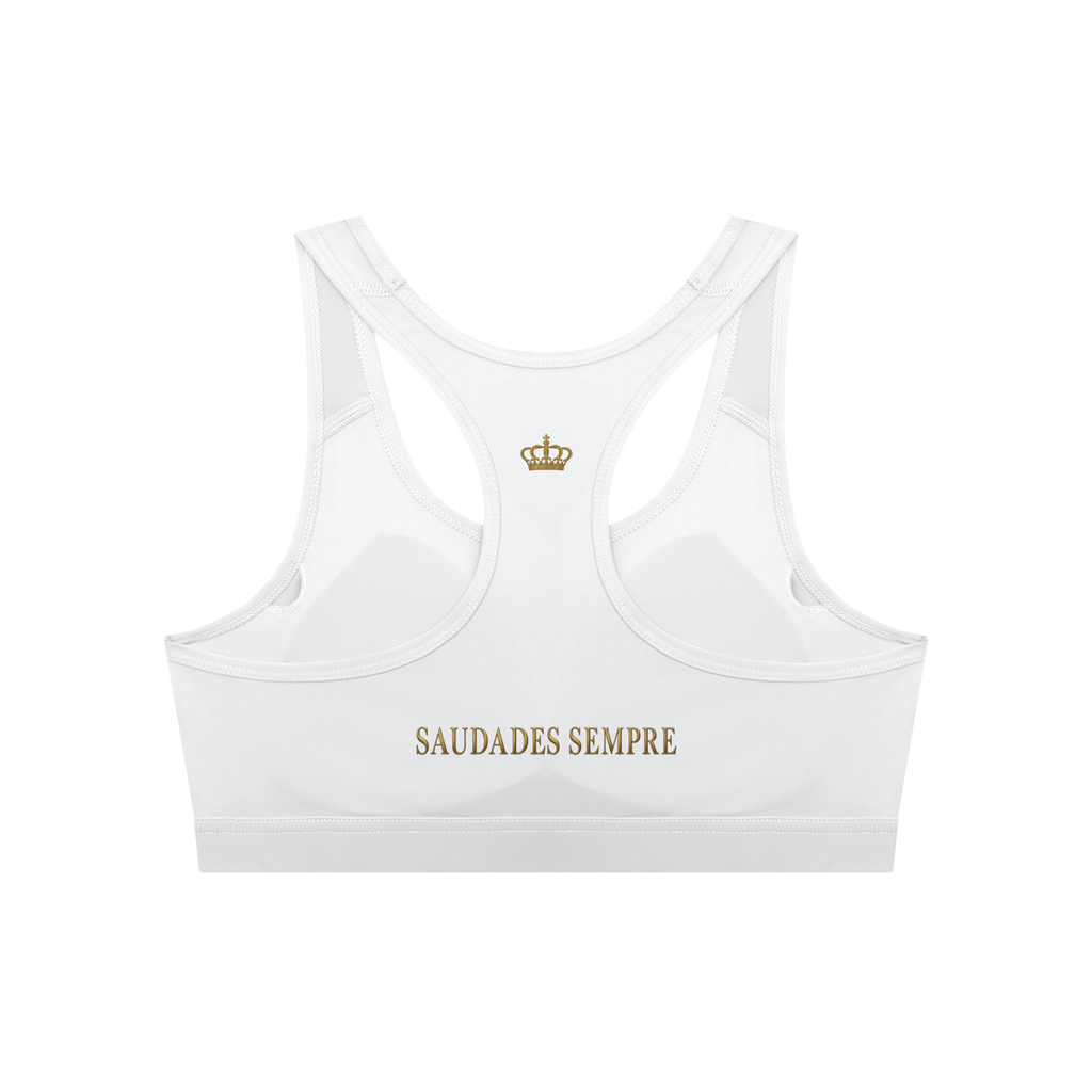 Saudades Sempre White Sports Bra