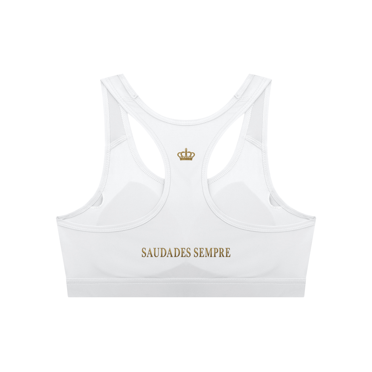 Saudades Sempre White Sports Bra