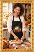 Fall baking apron photo in the gold frame