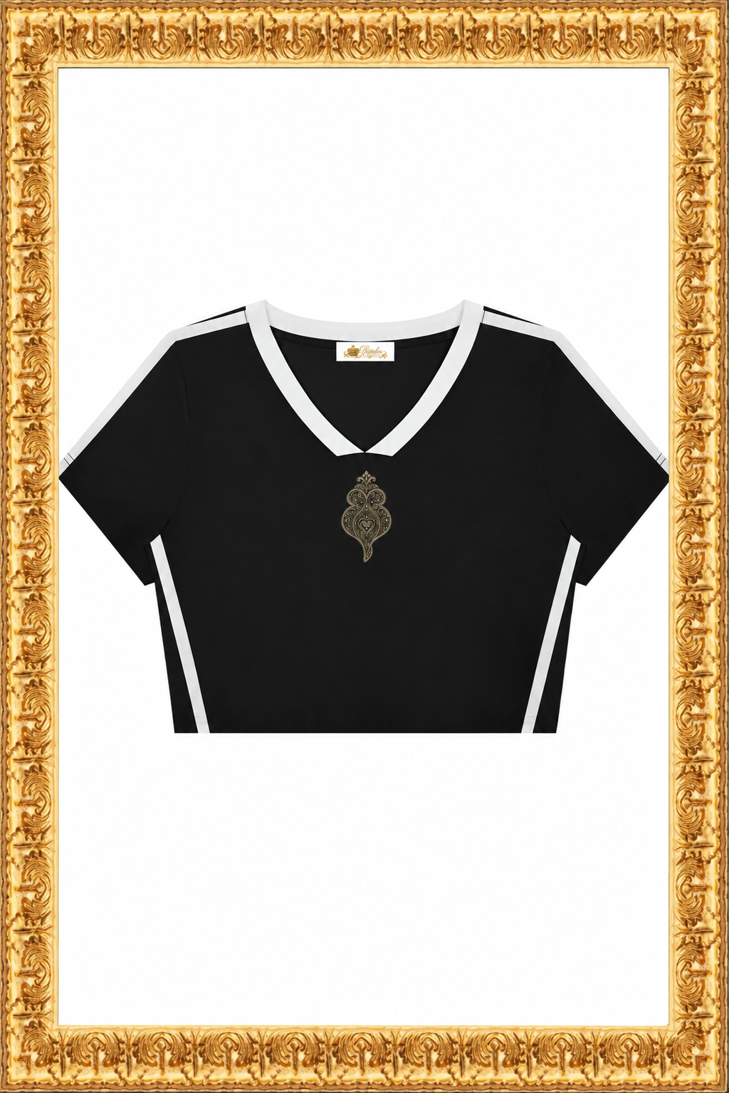 Viana Heart T-Shirt product photo in ornate gold frame
